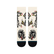 STANCE Battle Crew, chaussettes mi-mollet STANCE avec motif exclusif, soutien de la voûte plantaire et renforts au talon et à la pointe.