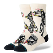 STANCE Battle Crew, chaussettes mi-mollet STANCE avec motif exclusif, soutien de la voûte plantaire et renforts au talon et à la pointe.