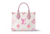 Sac cabas Louis Vuitton OnTheGo PM rose , vue arrière