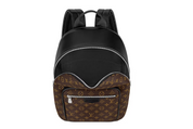 Sac à dos LV, monogramme MARRON, marron et noir avec des détailles argenté, vue de l'intérieurs