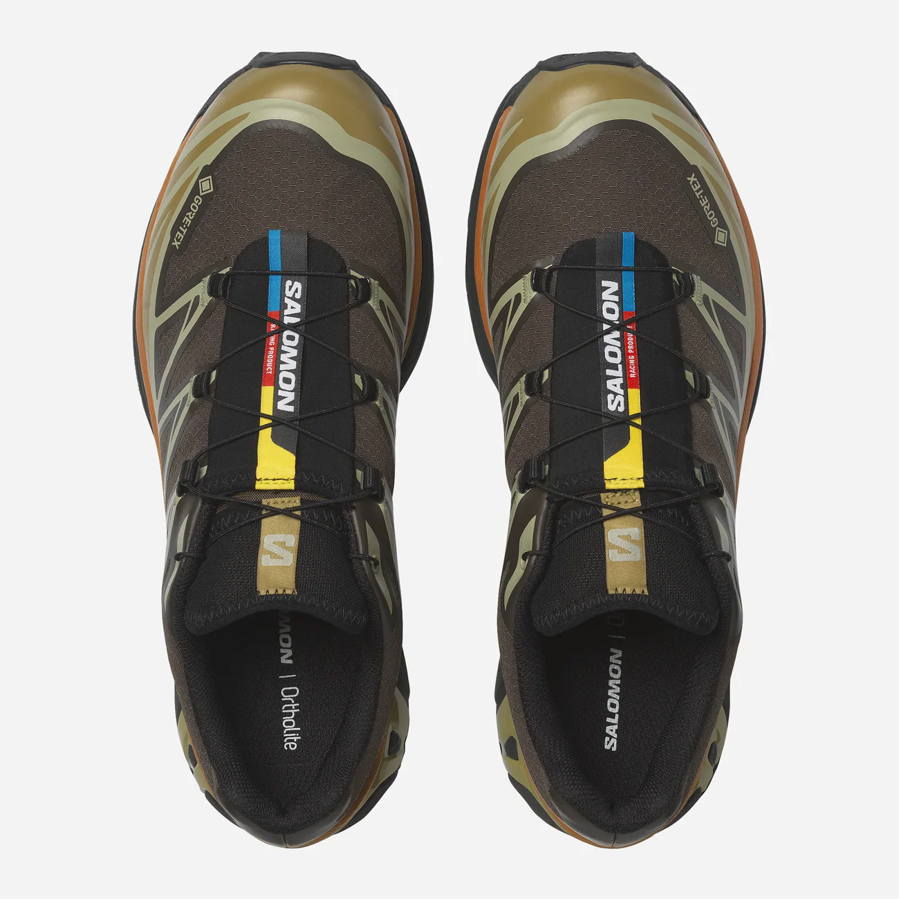 Sneakers Salomon XT-6 Gore-Tex Delicioso Tea en mesh technique imperméable avec Agile Chassis System et semelle Contagrip premium.