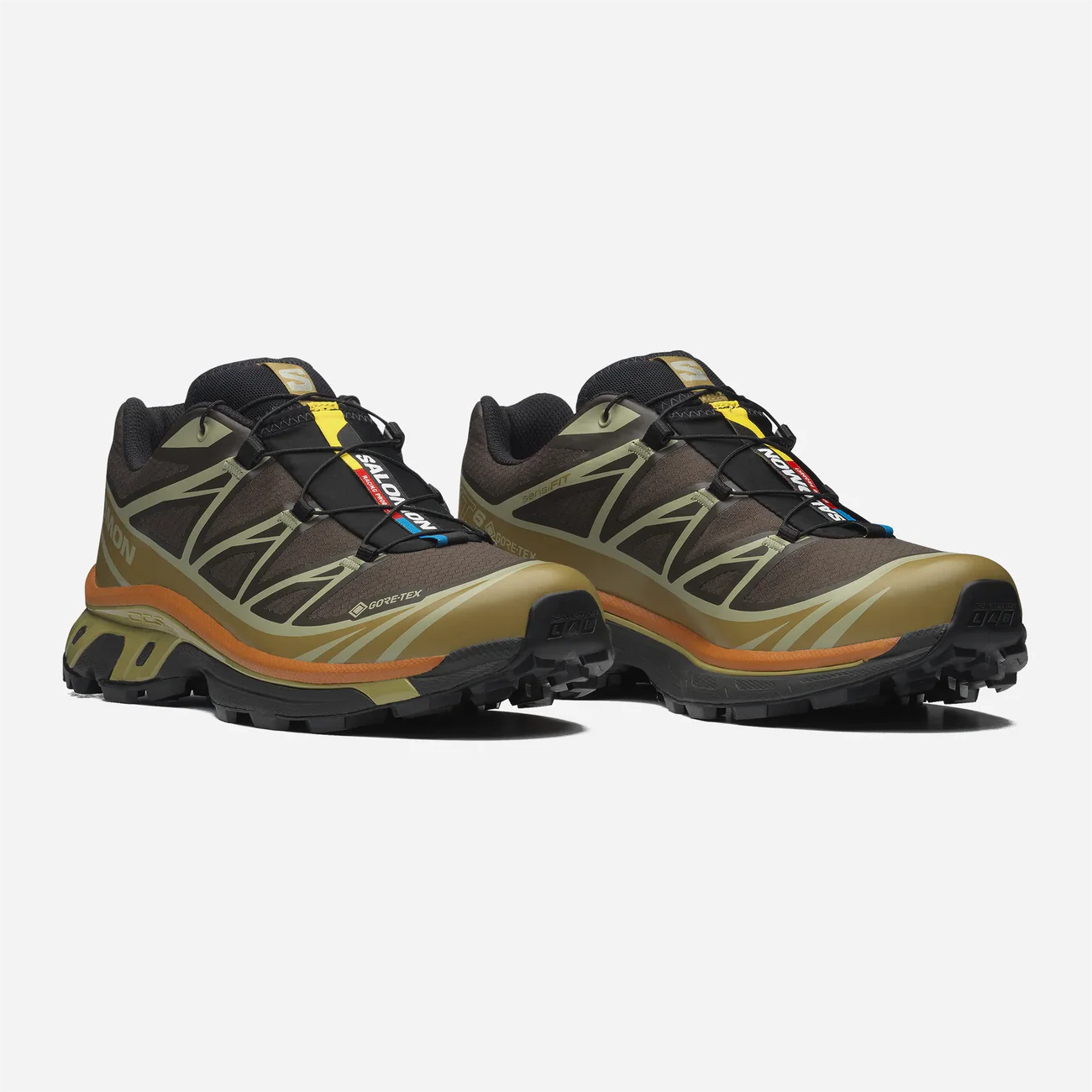 Sneakers Salomon XT-6 Gore-Tex Delicioso Tea en mesh technique imperméable avec Agile Chassis System et semelle Contagrip premium.
