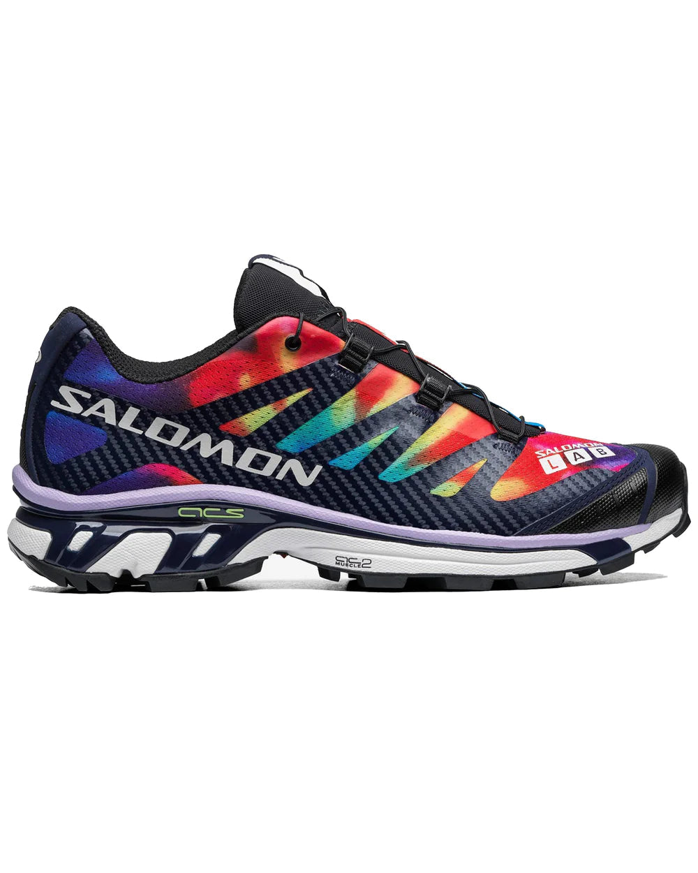 Salomon XT-4 Advanced Tie-Dye multicolors rouge bleu vert blanc noir violet rouge jaune chaussure