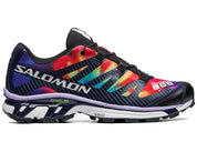 Image de la Salomon XT-4 Advanced Tie-Dye 415746, sneaker multicolore Evening Blue/Nimbus Cloud/Lavender, tige mesh avec overlays TPU tie-dye, semelle Contagrip®, laçage Quicklace™.