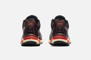 Image de la Salomon XT-4 Bitter Chocolate Mocha Mousse Fiery Red, sneaker technique marron chocolat, beige et rouge, tige en mesh avec renforts TPU, semelle Contagrip et laçage Quicklace