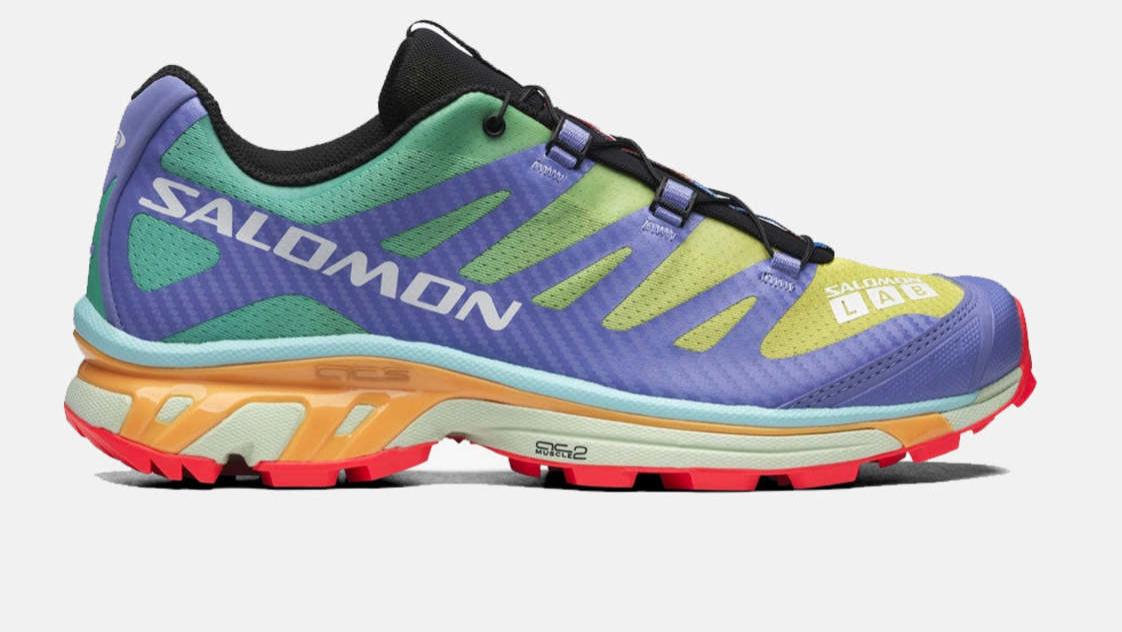 Sneakers Salomon XT-4 Evening Primrose et Mint Leaf en mesh technique avec Agile Chassis System et semelle Contagrip