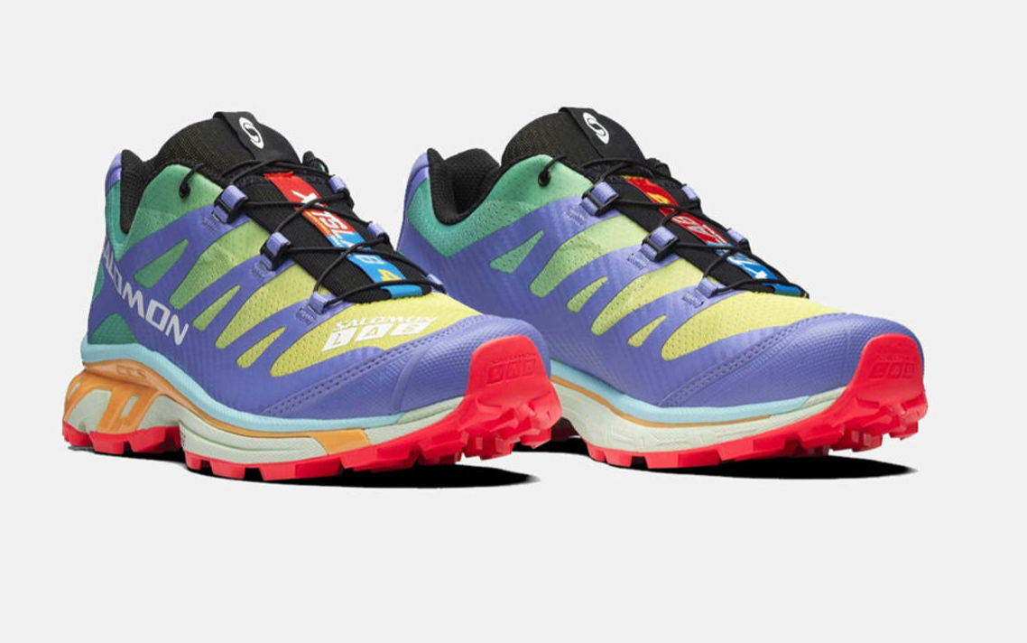 Sneakers Salomon XT-4 Evening Primrose et Mint Leaf en mesh technique avec Agile Chassis System et semelle Contagrip