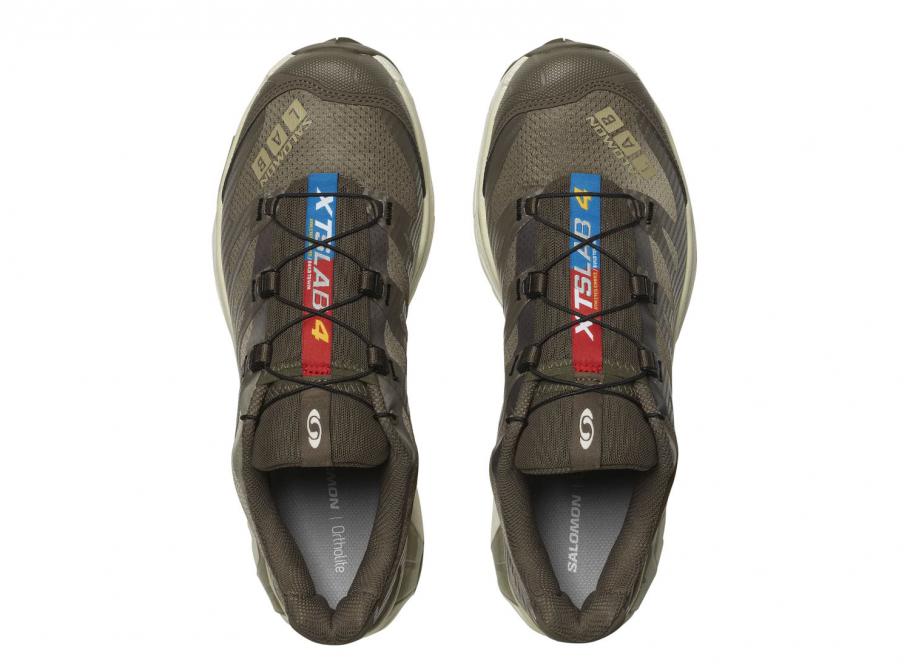 chaussure de trail Salomon XT-4 OG Aurora Borealis Canteen , semelle légère et confortable , vue de haut