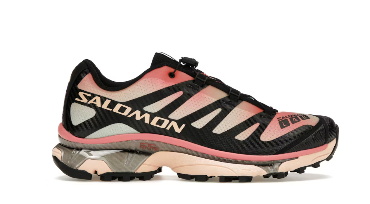 Salomon XT-4 OG Aurora Borealis Prairie Sunset Noir Rose Couché de soleil crème