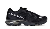 Chaussure de randonnée, trail de la marque Salomon, noir et argenté, vue de profil
