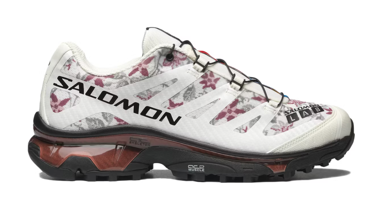 Salomon XT-4 OG Needlepoint Vanilla Ice Fleurs Rose Blanc Marron
