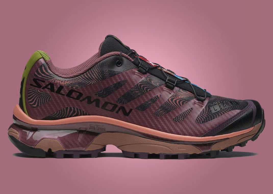 Salomon XT-4 OG Rave at Dawn Nocturne Tawny Port – sneakers édition spéciale, vue de face