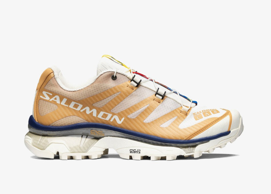 Salomon XT-4 OG Taffy Vanilla Ice Dorée Beige Blanc Bleu liseré