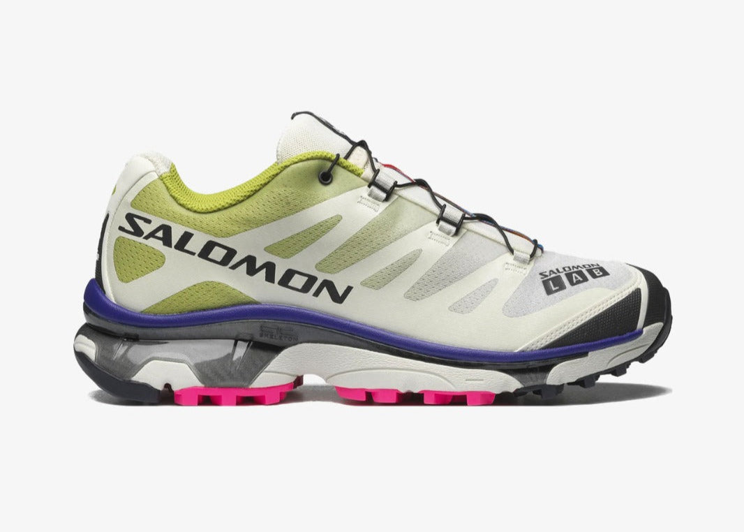 Salomon XT-4 OG Vanilla Ice Blanc Vert Bleu Rose Liseré 
