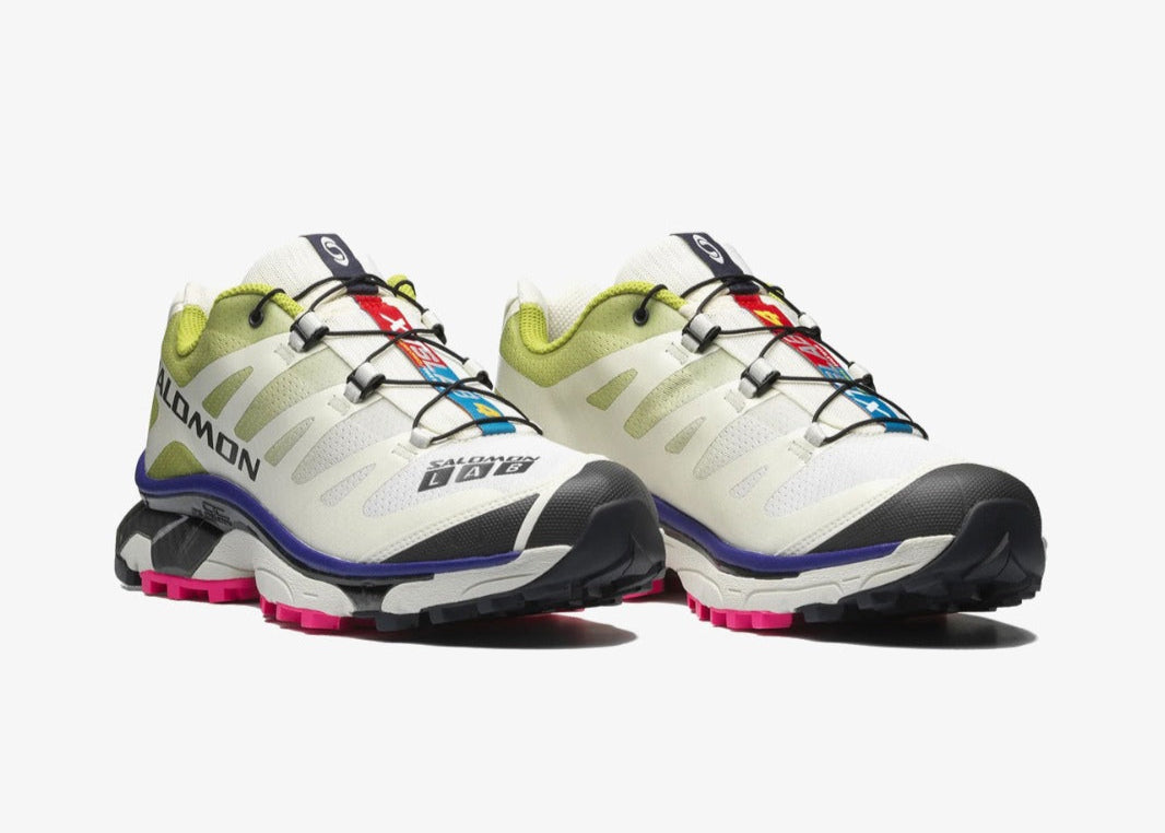 Salomon XT-4 OG Vanilla Ice Blanc Vert Bleu Rose Liseré 