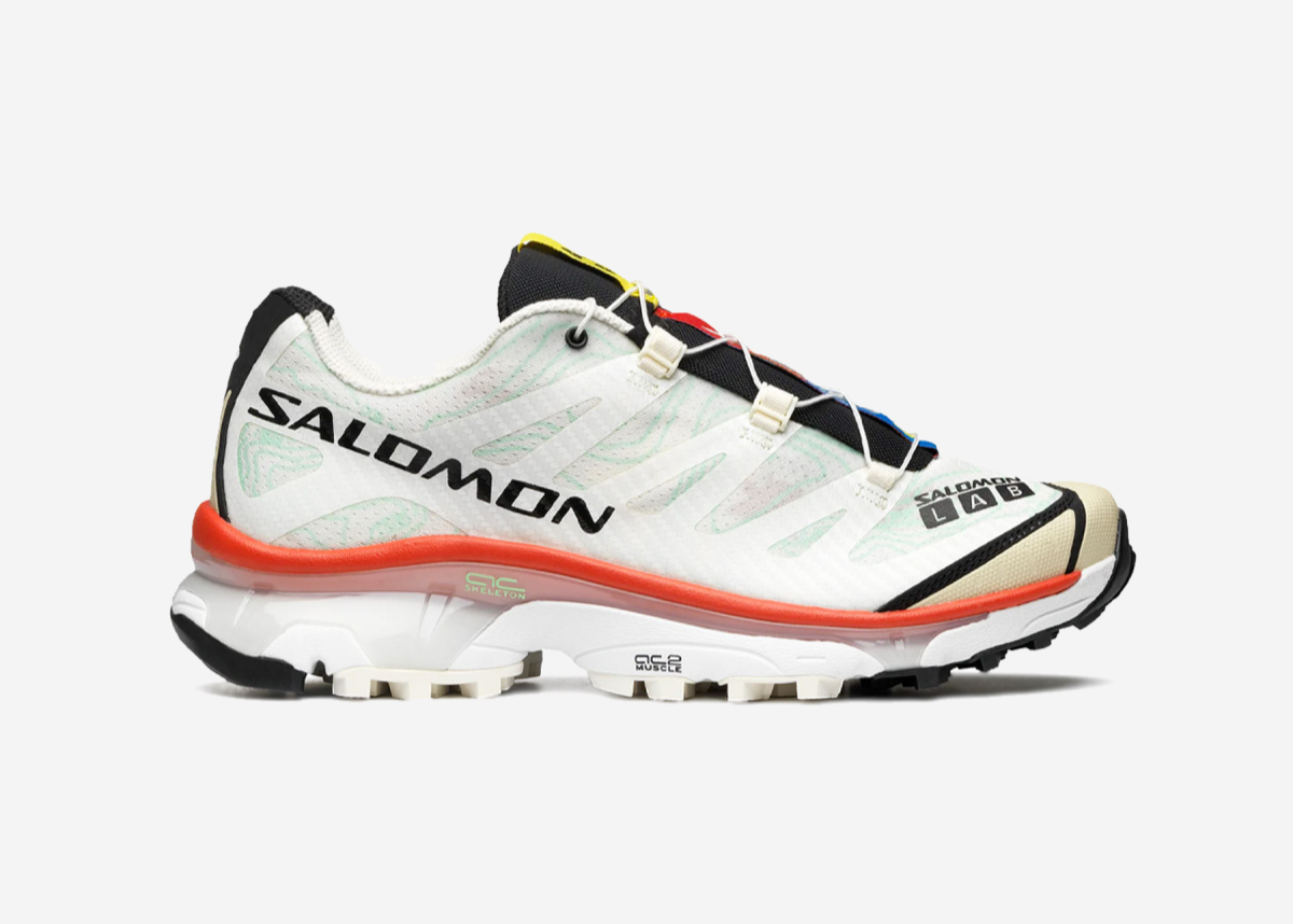 Salomon XT-4 OG White Aurora Topography blanc orange noir chaussure