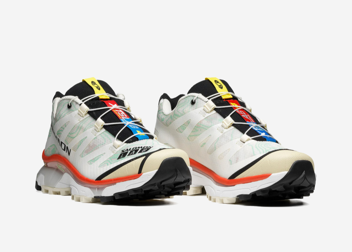 Salomon XT-4 OG White Aurora Topography blanc orange noir chaussure
