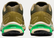 Sneaker Salomon XT-6 Dried Herb en mesh vert olive avec système Quicklace, amorti EnergyCell et semelle Contagrip adaptée aux terrains variés.