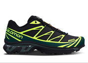  Chaussure de trail Salomon XT-6 Neon Tokyo Vert Gecko , semelle légère et confortable , vu de profil