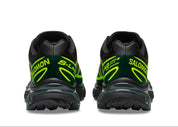  Chaussure de trail Salomon XT-6 Neon Tokyo Vert Gecko , semelle légère et confortable , vu de derrière