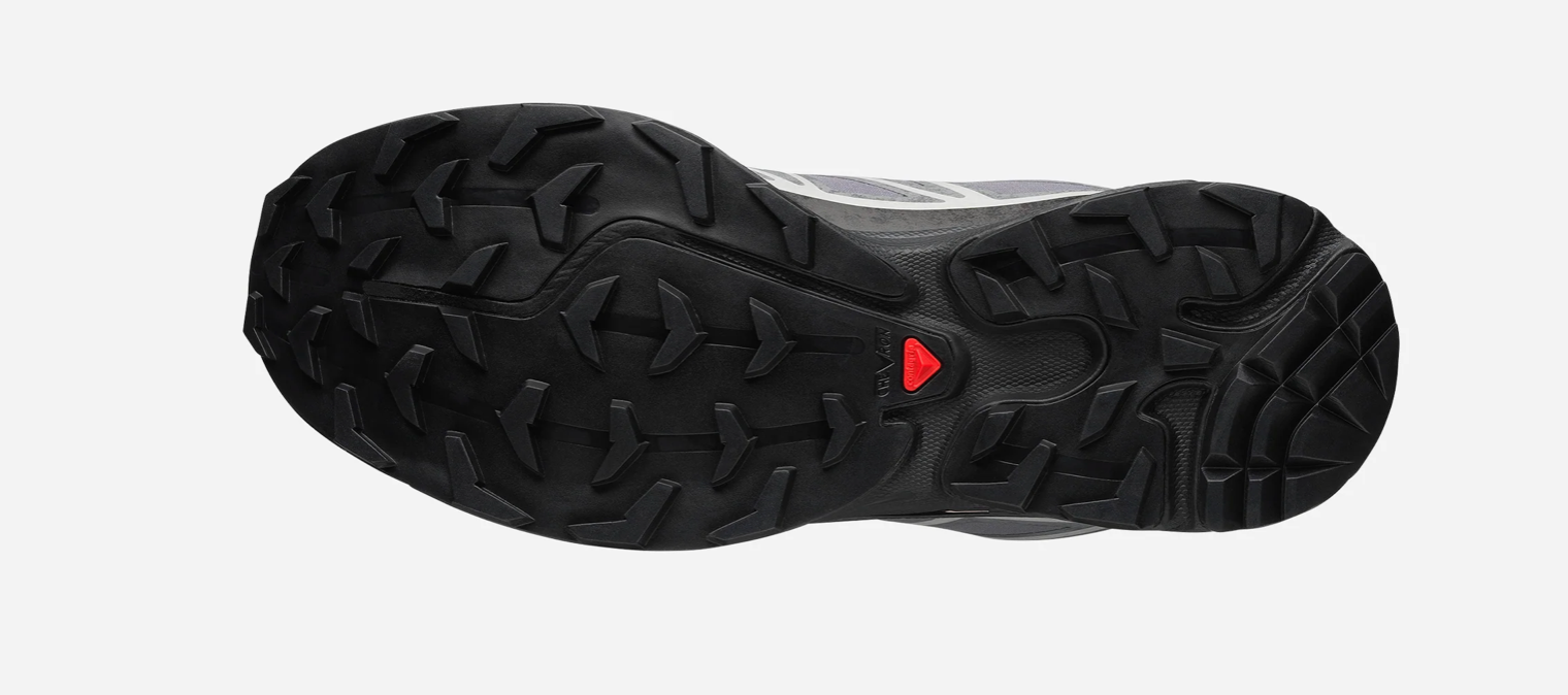 Salomon XT-6 Protective Castlerock Black Paloma en ripstop gris ardoise et noir avec renforts TPU, Quicklace™ et semelle technique crantée.