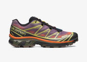 Sneaker Salomon XT-6 Skyline Moonscape en mesh gris et bleu avec système Quicklace, amorti EnergyCell et semelle Contagrip adaptée aux terrains variés.