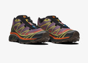 Sneaker Salomon XT-6 Skyline Moonscape en mesh gris et bleu avec système Quicklace, amorti EnergyCell et semelle Contagrip adaptée aux terrains variés.
