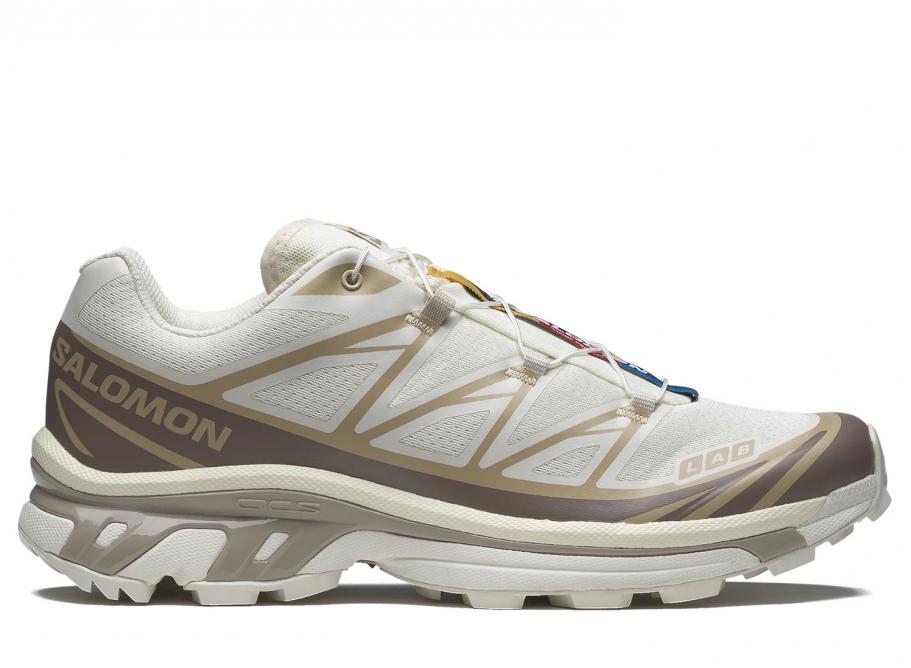  Chaussure de trail Salomon XT-6 Vanilla Ice Iron , semelle légère et confortable , vue de profil