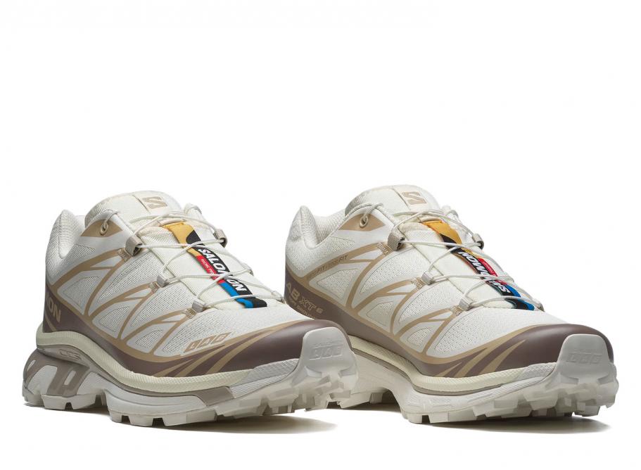  Chaussure de trail Salomon XT-6 Vanilla Ice Iron , semelle légère et confortable , vue de 3/4