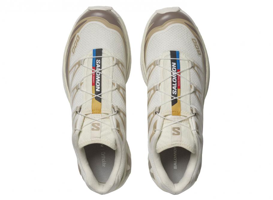  Chaussure de trail Salomon XT-6 Vanilla Ice Iron , semelle légère et confortable , vue de haut