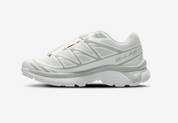 Chaussure de trail Salomon XT-6 white lunar rock , semelle légère et confortable , vu de profil