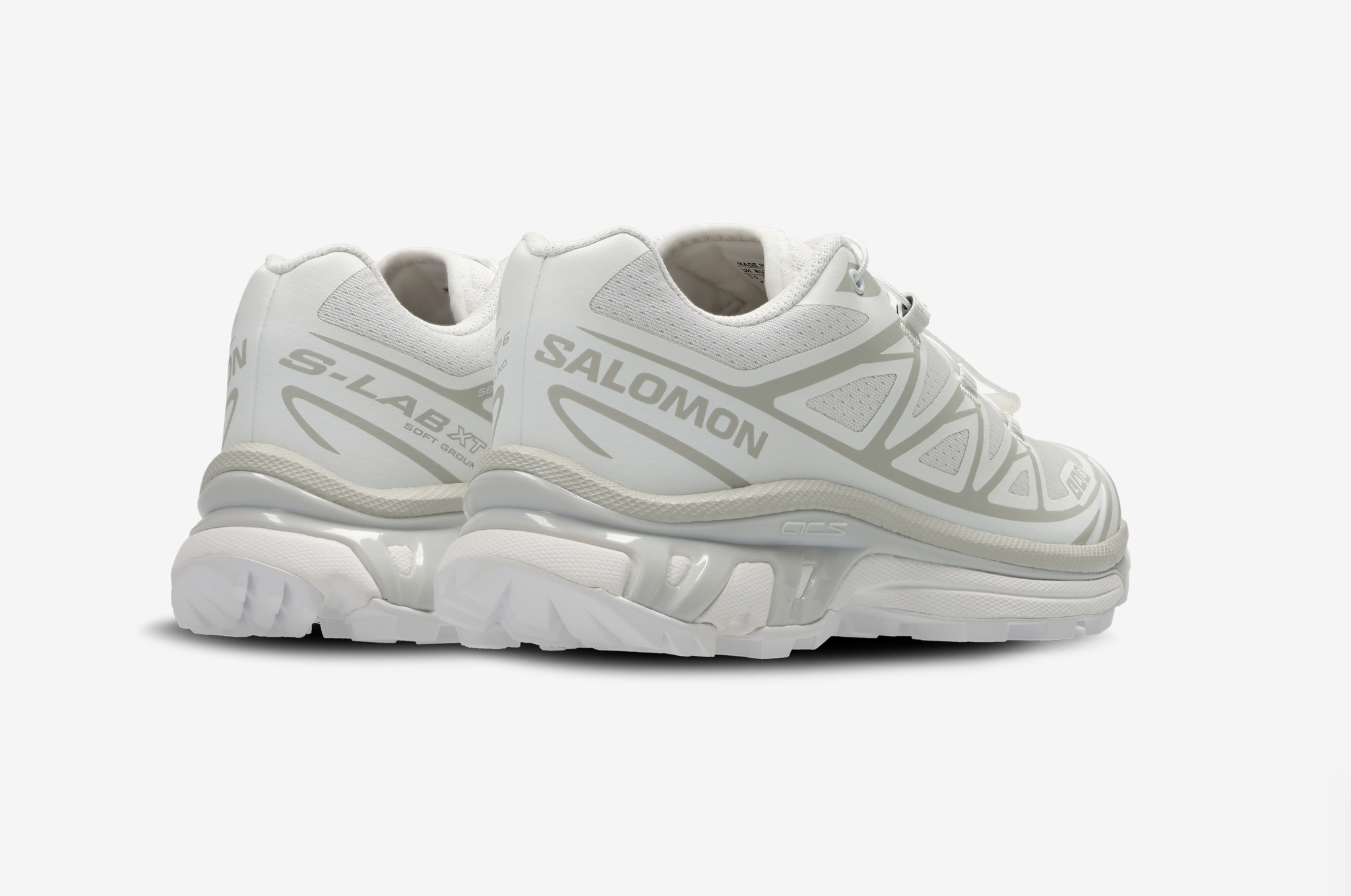 Chaussure de trail Salomon XT-6 white lunar rock , semelle légère et confortable , vu de COT2