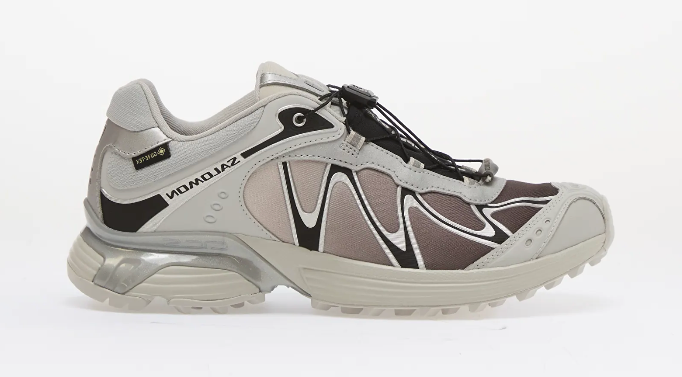 Salomon XT-Whisper Gore-Tex Gray Violet Black Silver en textile gris violet, noir et argent avec système quickLACE™ et membrane GORE-TEX.