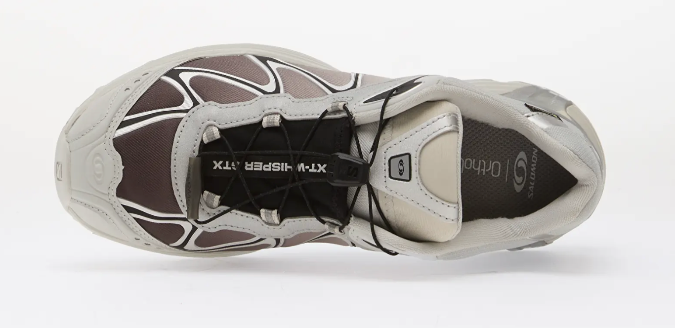 Salomon XT-Whisper Gore-Tex Gray Violet Black Silver en textile gris violet, noir et argent avec système quickLACE™ et membrane GORE-TEX.