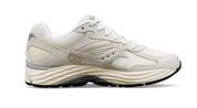 Découvrez la Saucony ProGrid Omni 9 Premium White, une sneaker rétro-running blanche au design Y2K, combinant construction technique et amorti ProGrid vue de profil intérieur. 