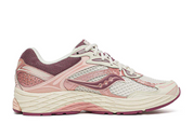 Saucony ProGrid Omni 9 Ivory Peoni en mesh ivoire avec détails rosés et amorti ProGrid vue de profil intérieur