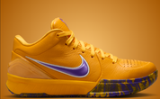 Nike Kobe 4 Protro Draft Day Pack Los Angeles Lakers avec tige en mesh technique, empiècements synthétiques, amorti Zoom Air, mousse Cushlon et coloris inspiré des Los Angeles Lakers.