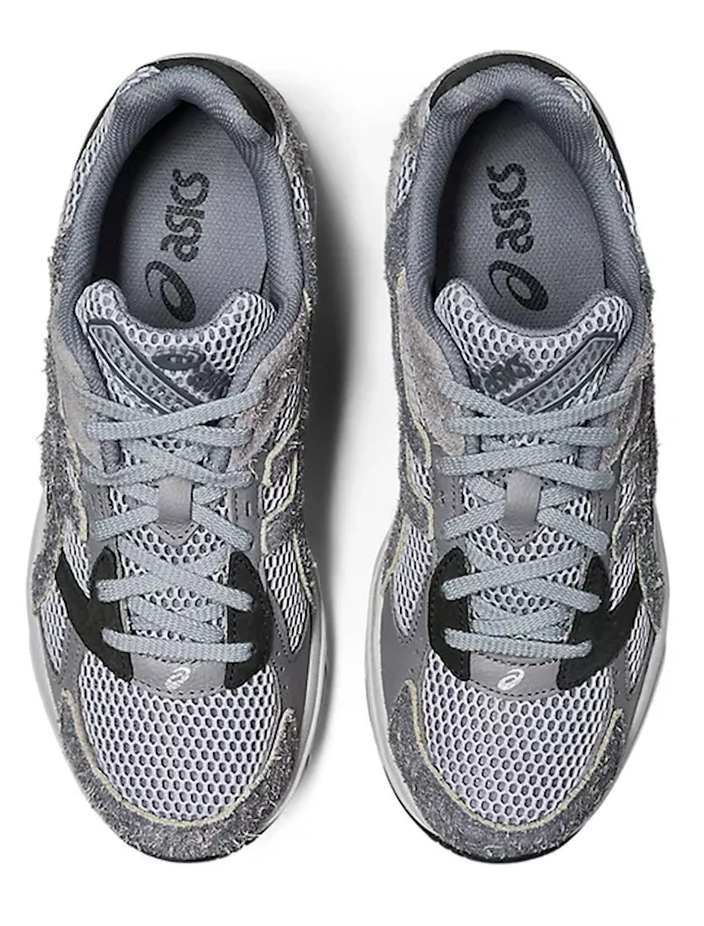 ASICS Gel-1130 Mid Grey Steel Grey – sneakers modernes et confortables inspirées du rétro-running, bleu, gris, noir, vue du haut