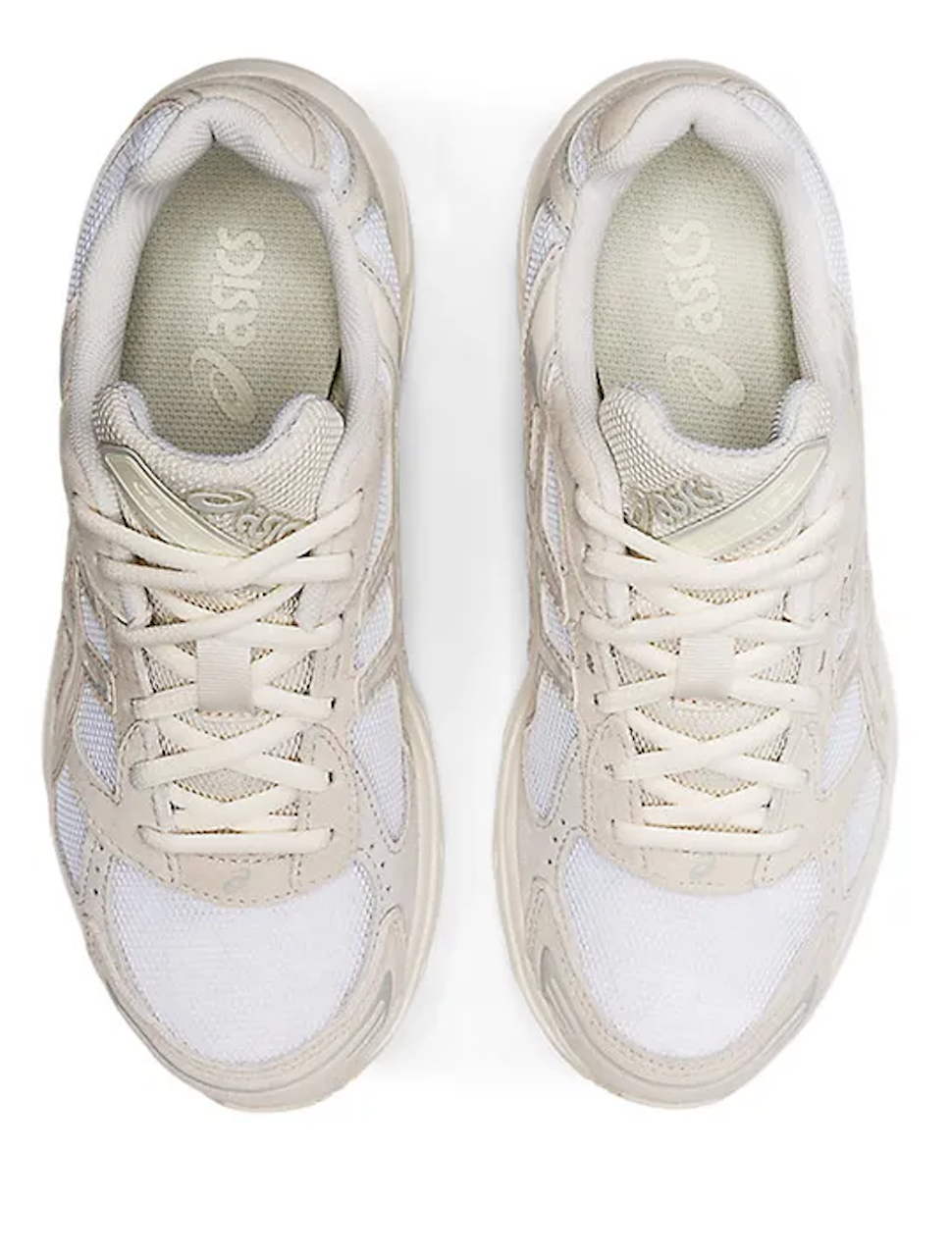 chaussure de running ASICS GEL 1130 BEIGE CREME semelle légère, vue de haut