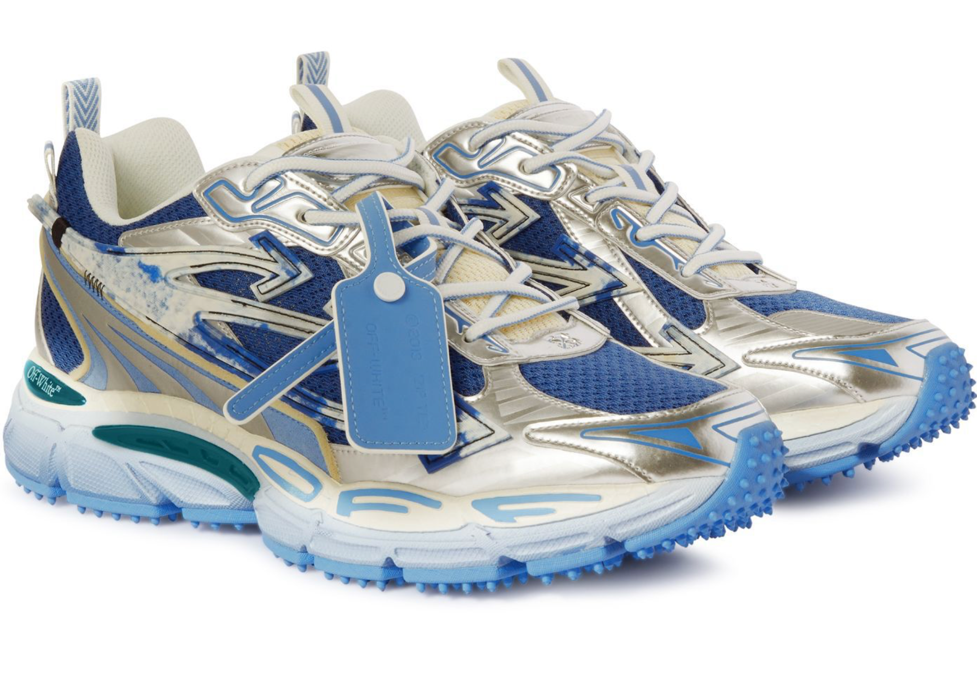Découvrez la OFF-WHITE Be Right Back Silver Blue, une sneaker premium inspirée du running avec matériaux techniques, finitions argentées et bleues et design contemporain.
