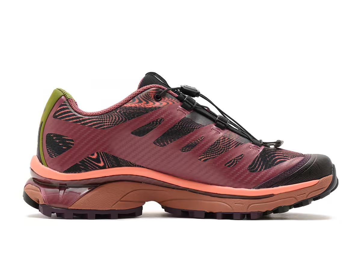 Sneakers Salomon XT-4 OG Nocturne Tawny Port en mesh technique avec semelle Contagrip et technologies trail avancées