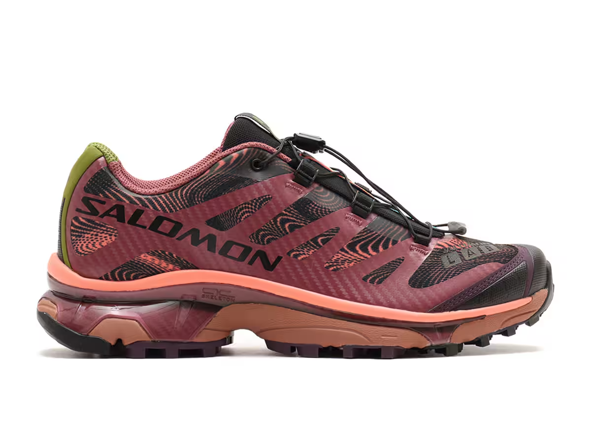 Sneakers Salomon XT-4 OG Nocturne Tawny Port en mesh technique avec semelle Contagrip et technologies trail avancées