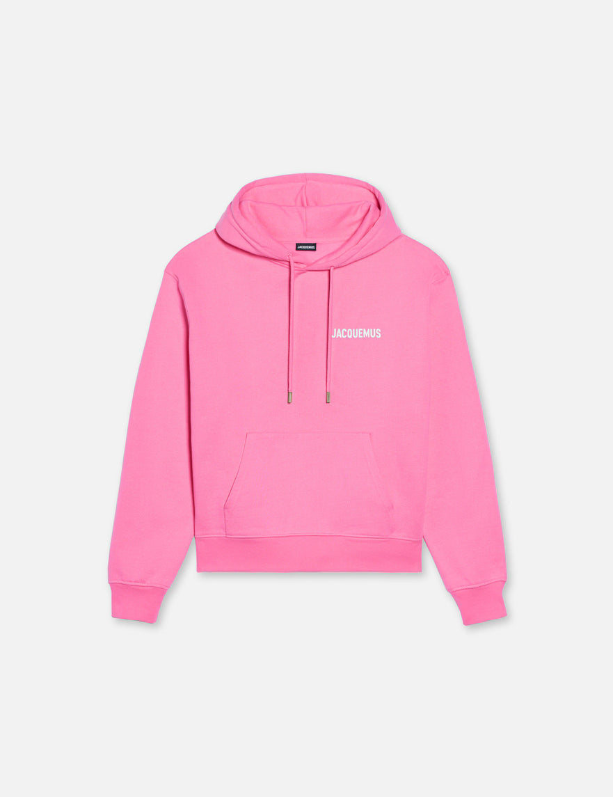 Sweat Jacquemus rose en coton premium avec coupe moderne et logo discret intégré