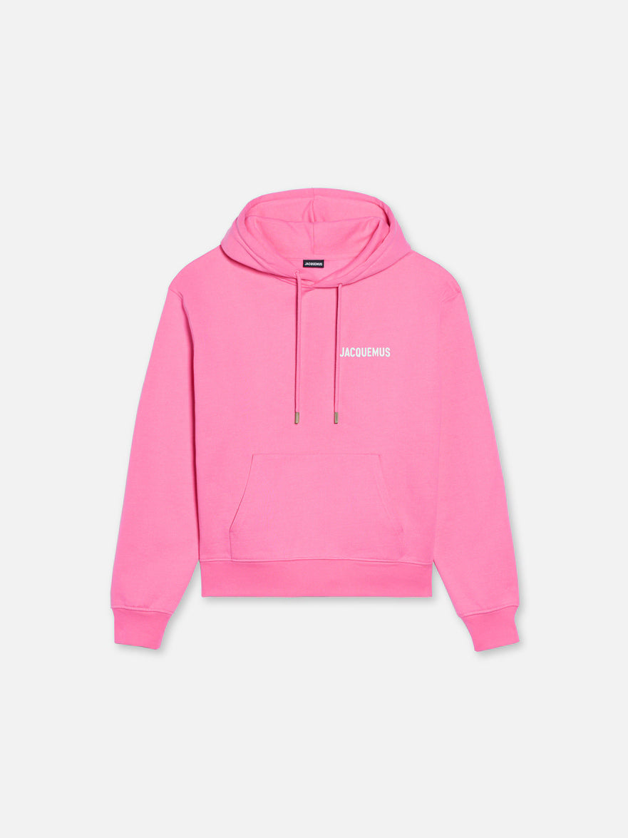 Sweat Jacquemus rose en coton premium avec coupe moderne et logo discret intégré