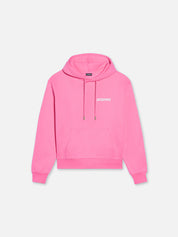 Sweat Jacquemus rose en coton premium avec coupe moderne et logo discret intégré