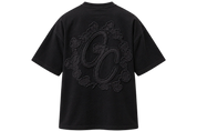 Global Sneakers x Coton Clair T-Shirt Brodé Black, tee-shirt noir 230 GSM avec broderie ton sur ton Global Sneakers Crew Club devant et grand motif GC brodé au dos.