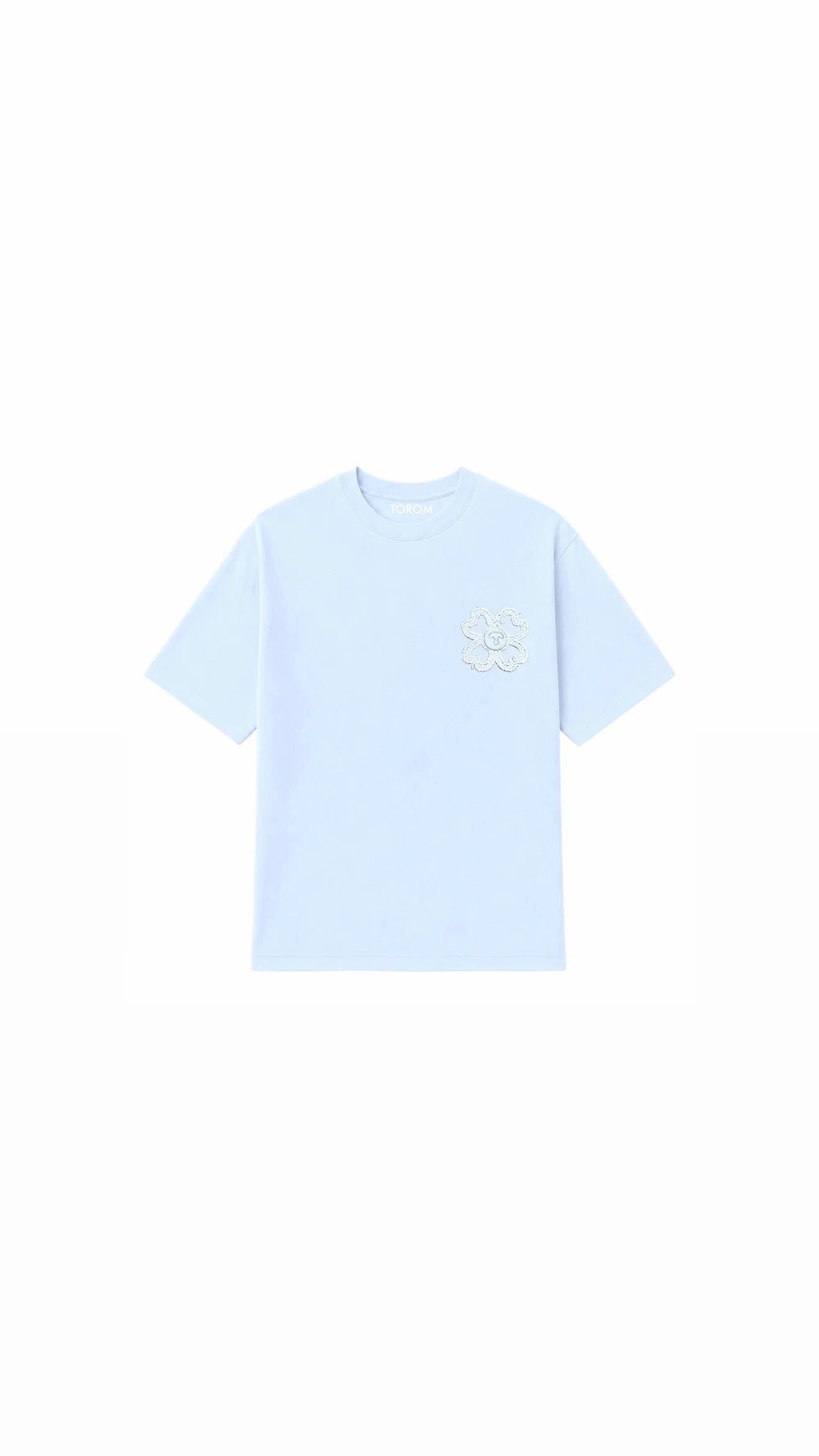 T-shirt Torom Bleu, tee-shirt Torom bleu à manches courtes et col rond au style streetwear contemporain.