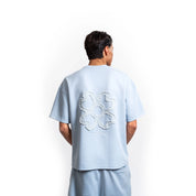 T-shirt Torom Bleu, tee-shirt Torom bleu à manches courtes et col rond au style streetwear contemporain.