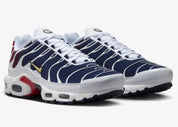 Nike Air Max Plus PSG – sneaker collaboration Paris Saint-Germain noir gris particule anthracite avec accents dorés amorti Tuned Air