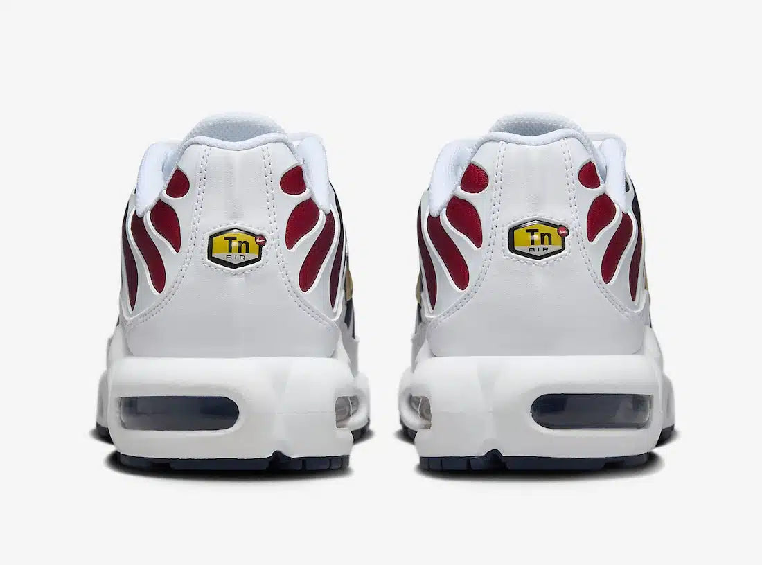 Nike Air Max Plus PSG – sneaker collaboration Paris Saint-Germain noir gris particule anthracite avec accents dorés amorti Tuned Air